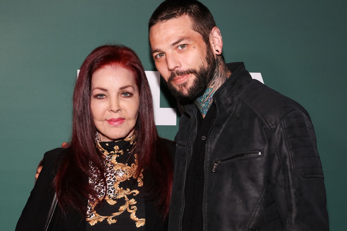 Priscilla Presley and Navarone Garibaldi on October 19, 2024 in Los Angeles