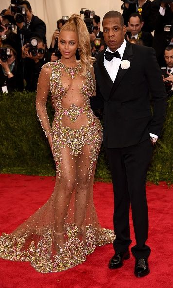 Better late than never! Beyonce, who wore Givenchy, and Jay Z were the last to arrive.
Photo: Getty Images