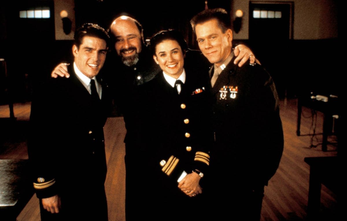 Rob Reiner on set with Tom Cruise, Demi Moore, and Kevin Bacon: "A Few Good Men" 1992 