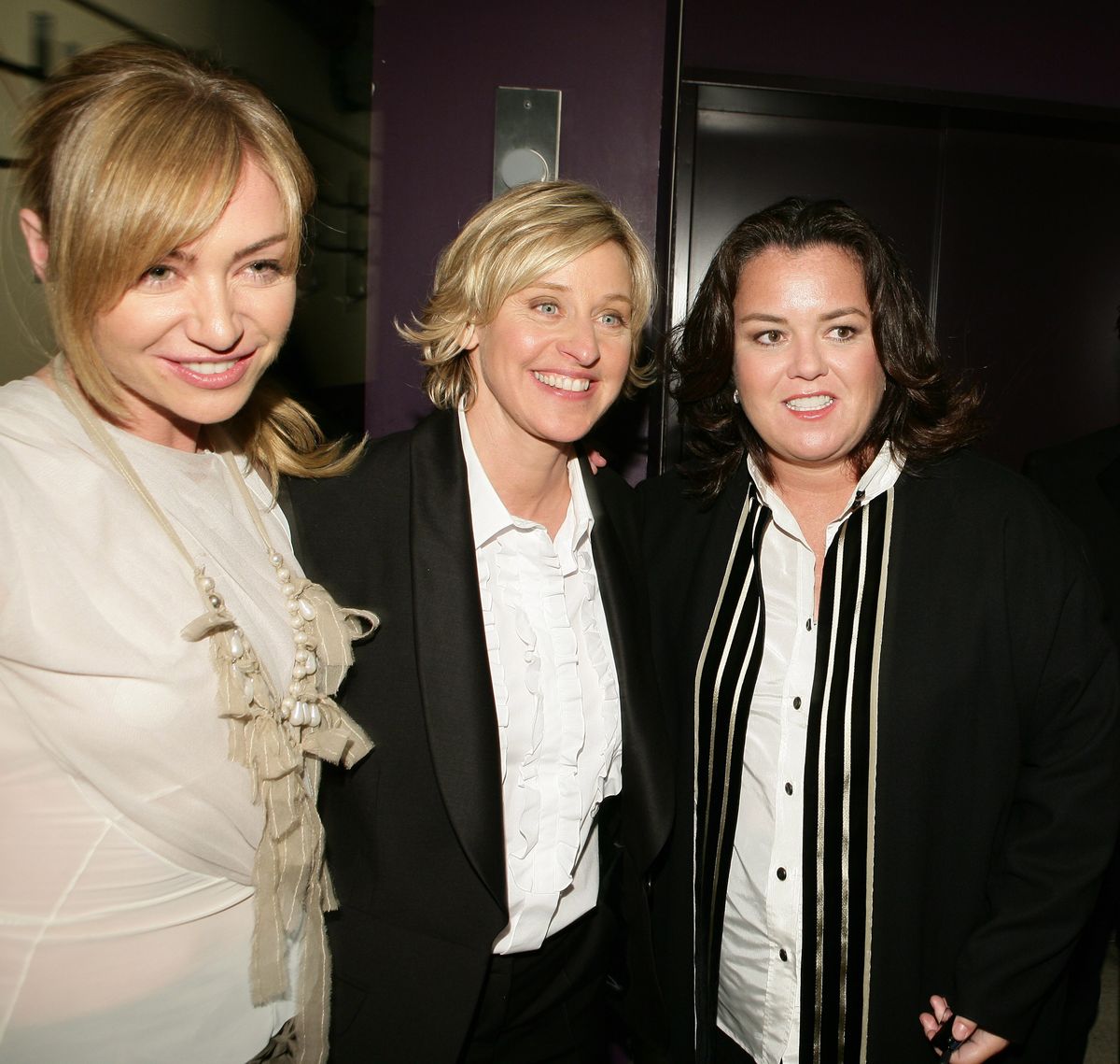 Portia de Rossi, Ellen DeGeneres and Rosie O'Donnell in 2006
