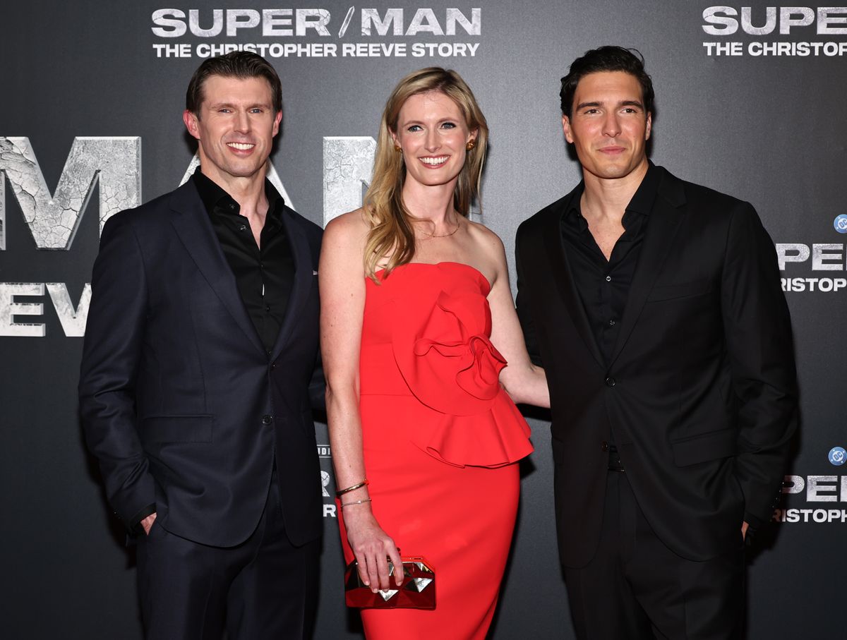 Matthew Reeve, Alexandra Reeve Givens and Will Reeve attend "Super/Man: The Christopher Reeve Story" New York Premiere