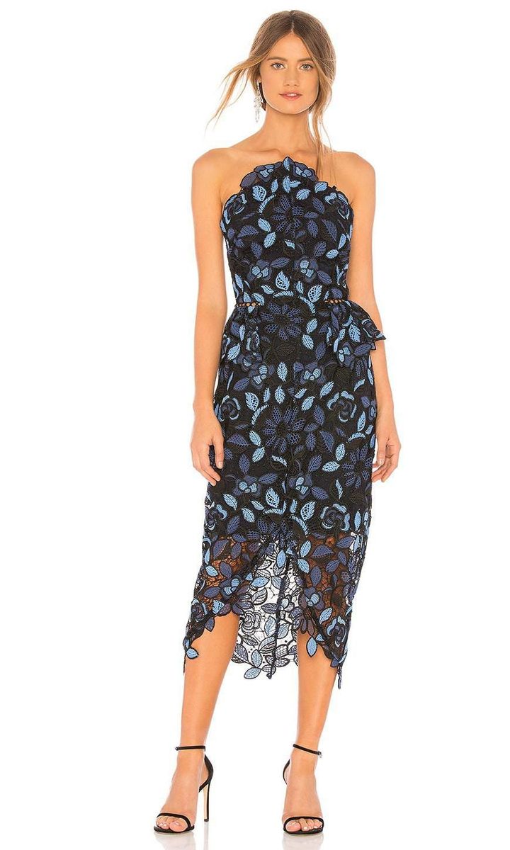 Strapless floral dress