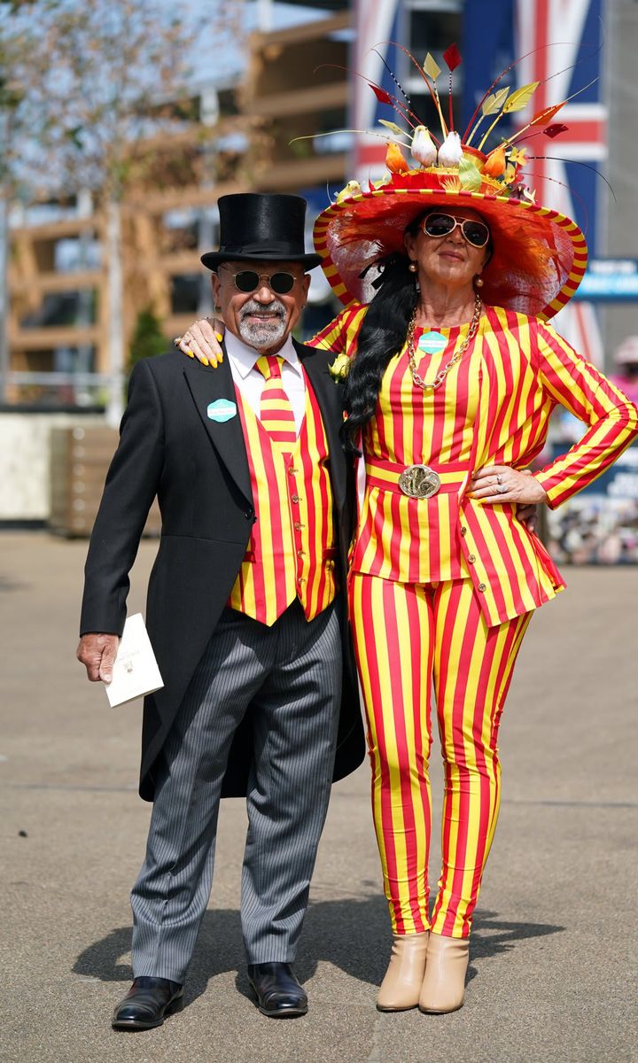 Brian Mann and Rebecca Johnson at the Royal Ascot 2021 - Day One