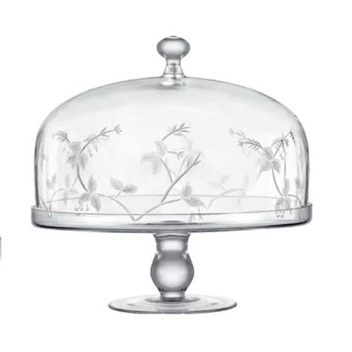 QUALIA GLASS Sylvan Cake Stand and Dome