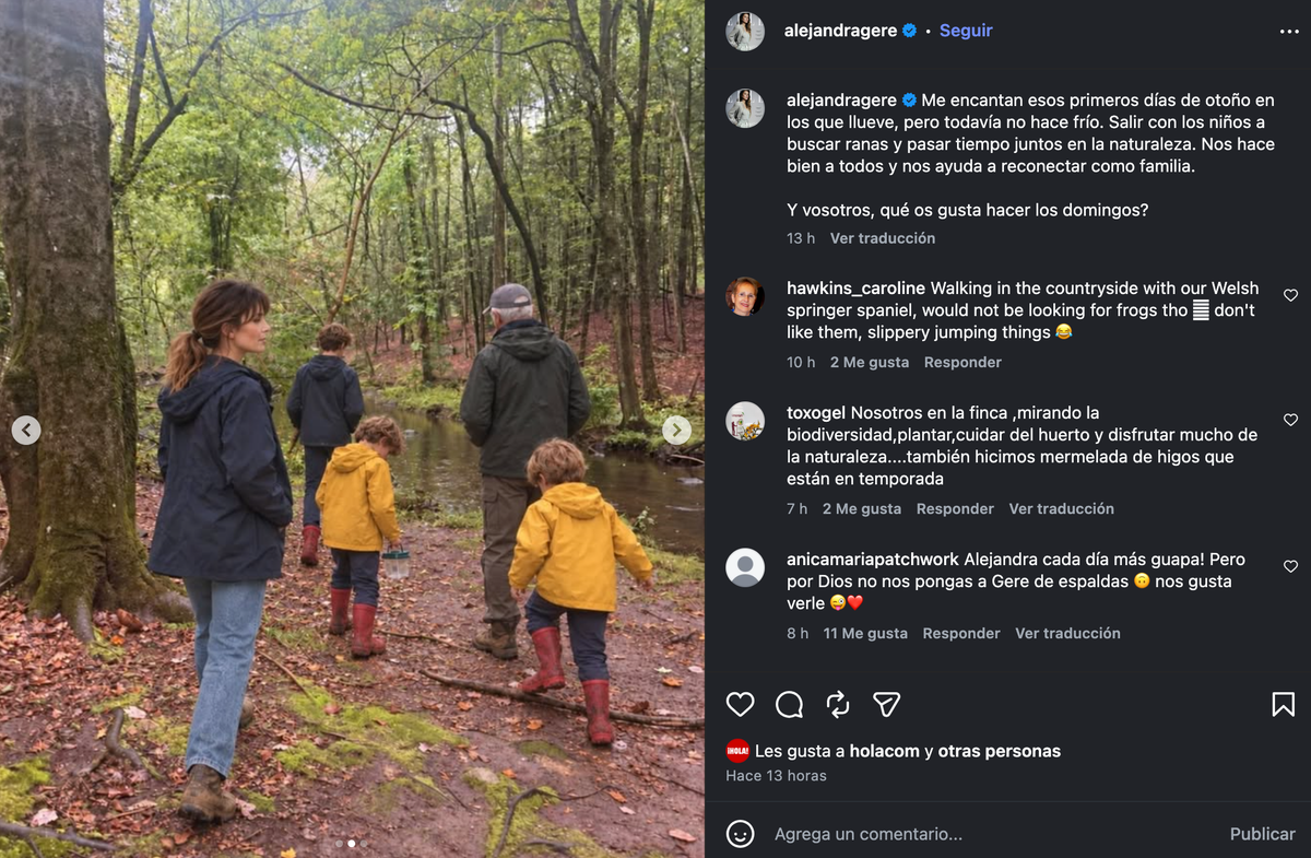 Alejandra Gere shares a sweet glimpse of autumn with Richard Gere and their children, revealing the simple family ritual that helps them reconnect.