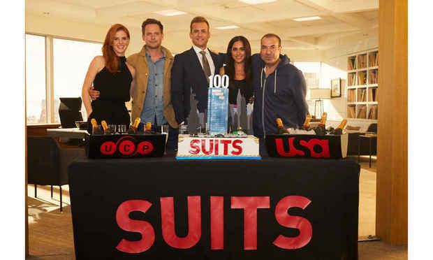 Patrick directed his co-stars Sarah Rafferty, Gabriel Macht, Meghan Markle and Rick Hoffman in the 100th episode.
Photo: Getty Images