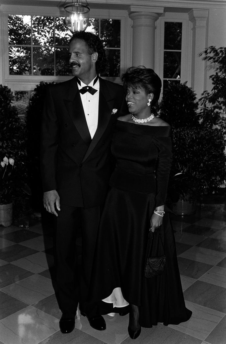Stedman Graham and Oprah Winfrey at the White House in Washington, D.C., on June 27, 1989.