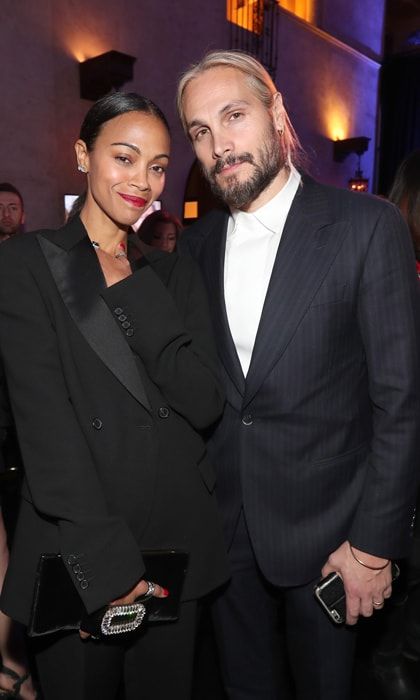 Zoe Saldana and Marco Perego