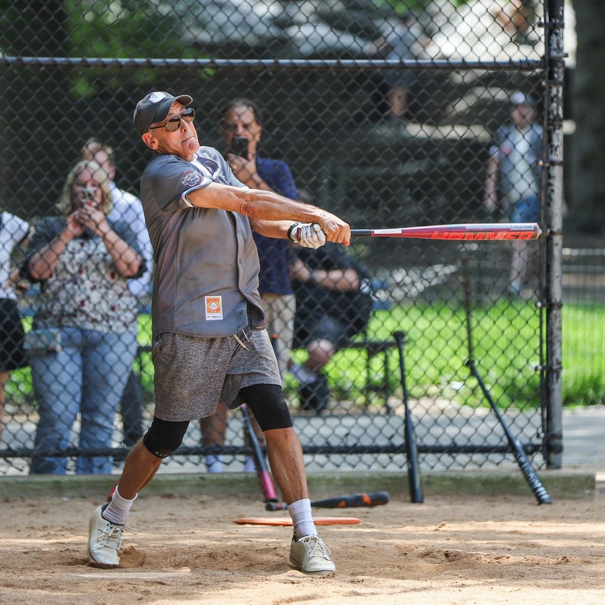 Onlookers recorded Clooney as he played in Central Park