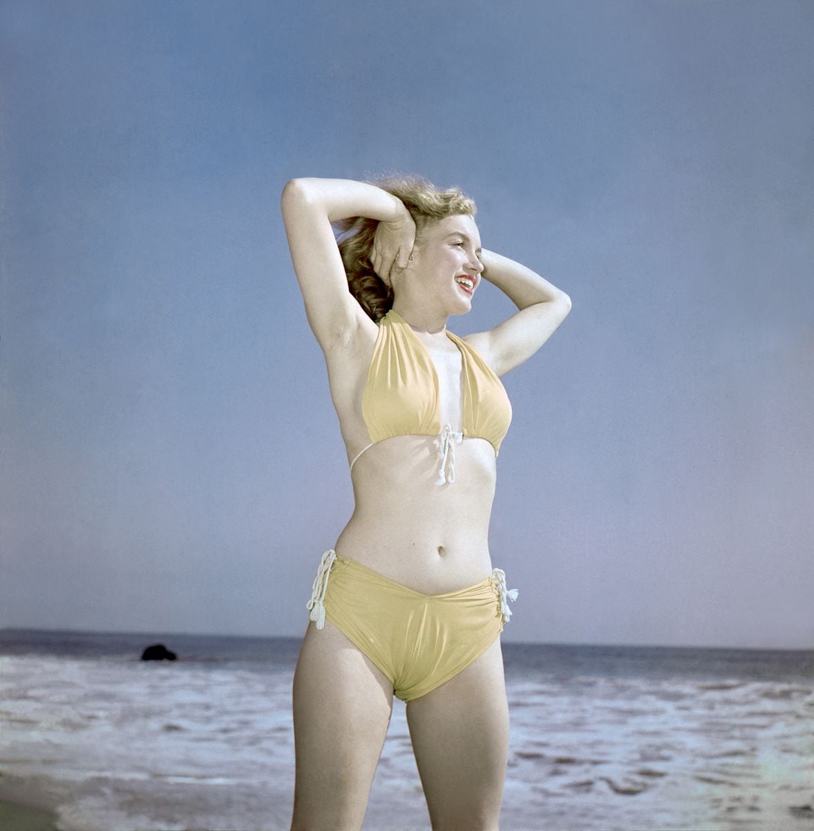 Marilyn Monroe then known as Norma Jeane Mortenson poses for a portrait in 1946 