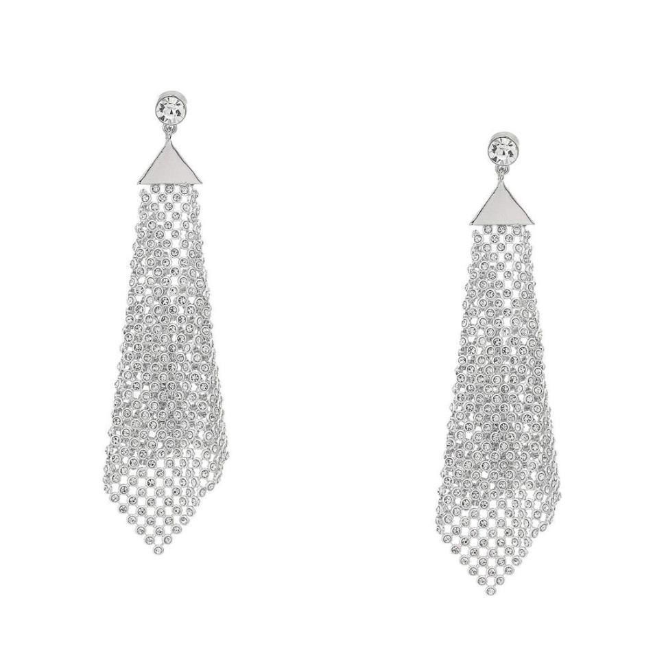 Crystal Mesh Drop Earrings by Guess