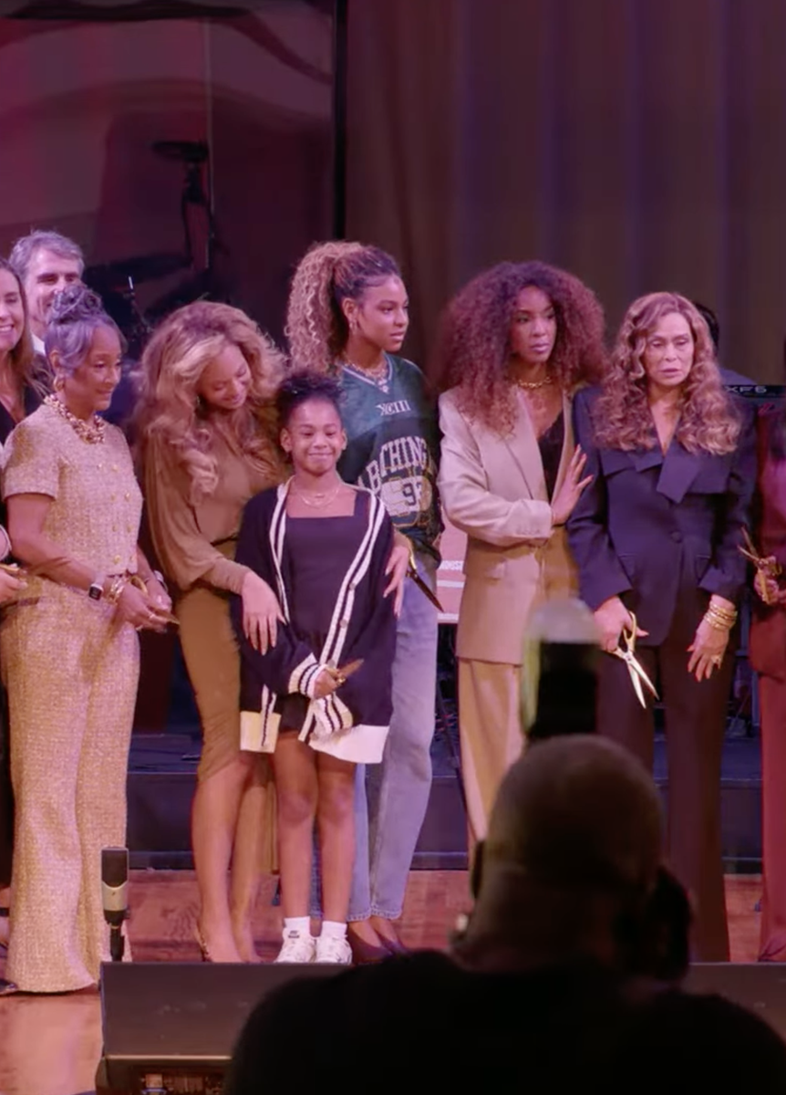 The event was also a rare opportunity to see Beyoncé accompanied by both of her daughters.