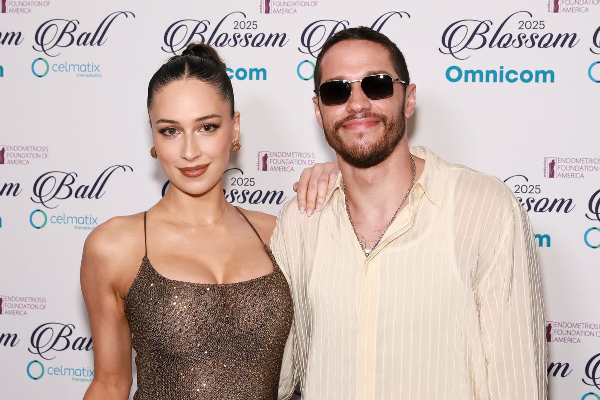 Elsie Hewitt and Pete Davidson attend the 13th Annual Blossom Ball at The Pierre Hotel on May 15, 2025 in New York City. 