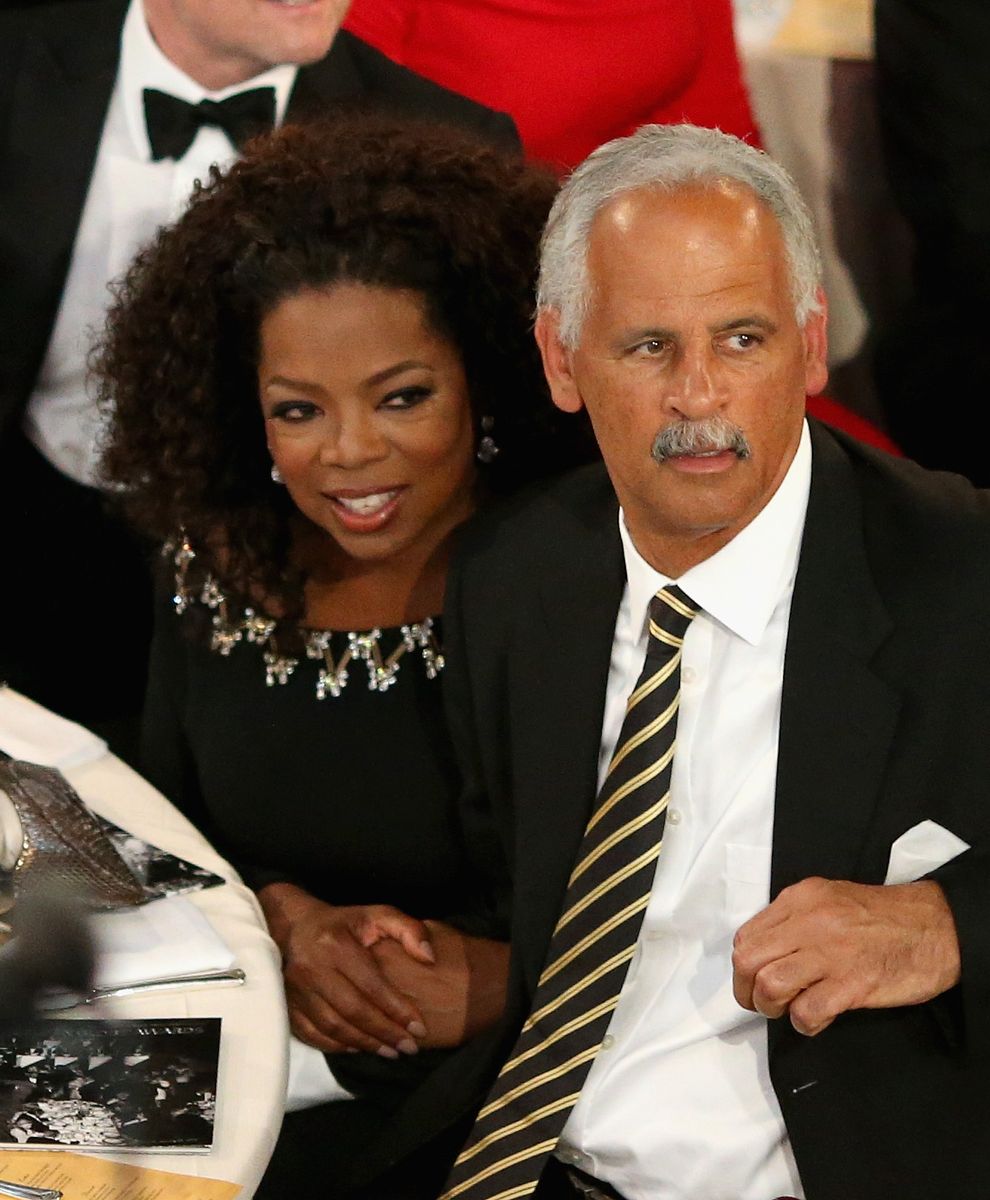 Oprah Winfrey and author Stedman Graham on January 11, 2015.