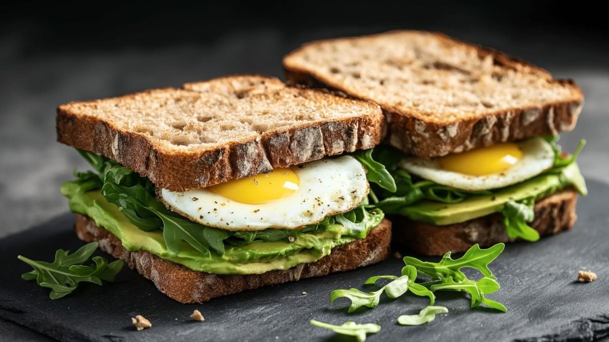 Whole-grain avocado sandwich