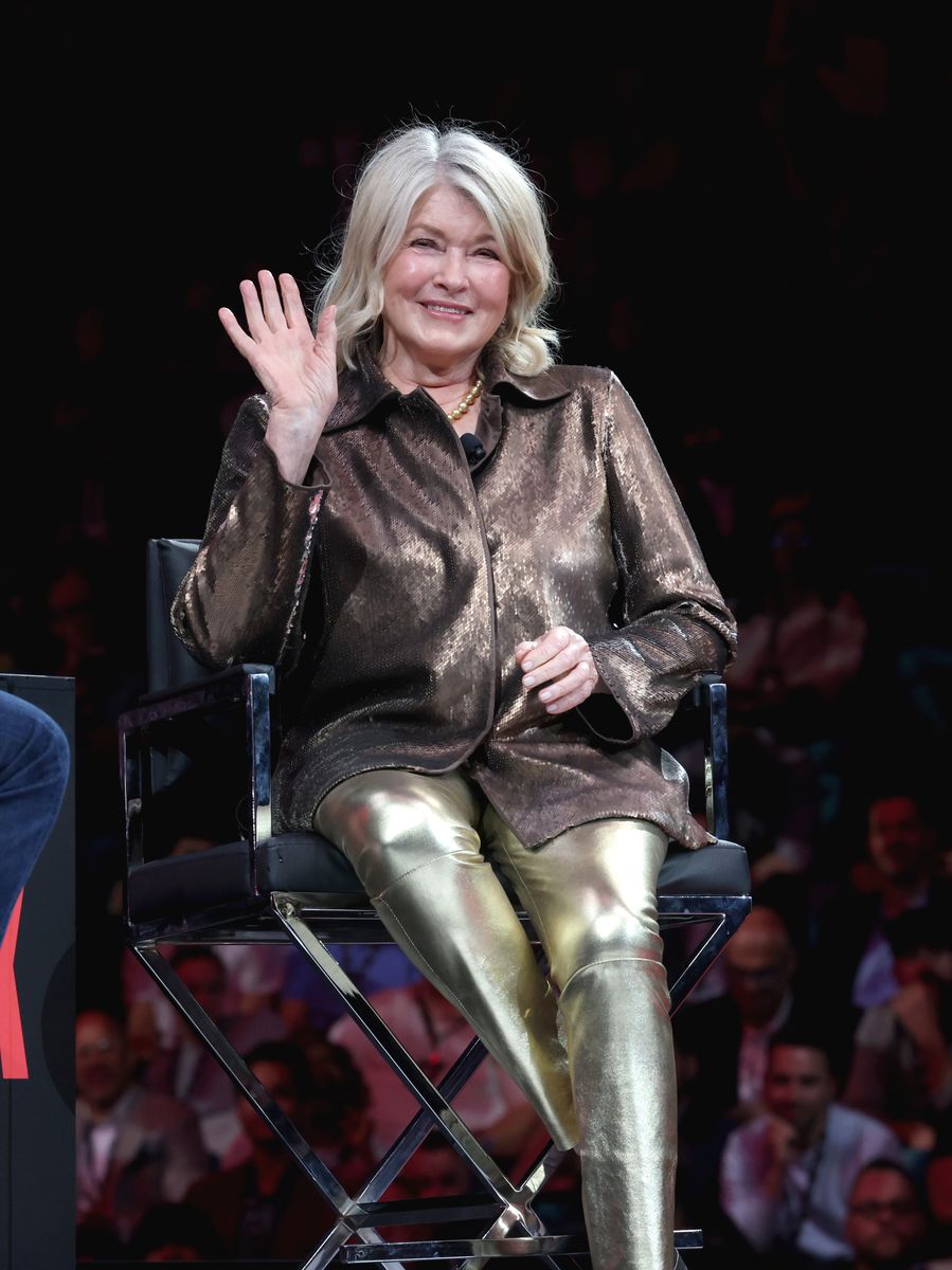 Martha Stewart waves during the 10X Growth Conference 2025 at MGM Grand Garden Arena on March 20, 2025 in Las Vegas, Nevada. (Photo by Gabe Ginsberg/Getty Images)