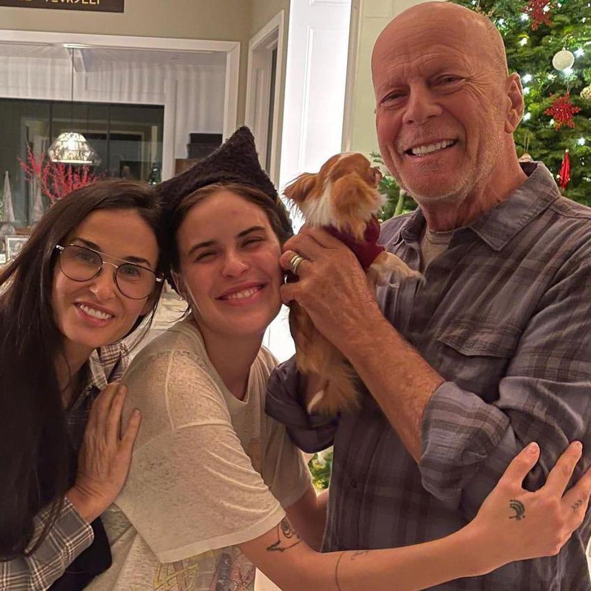 Demi Moore shares family photos with Bruce Willis