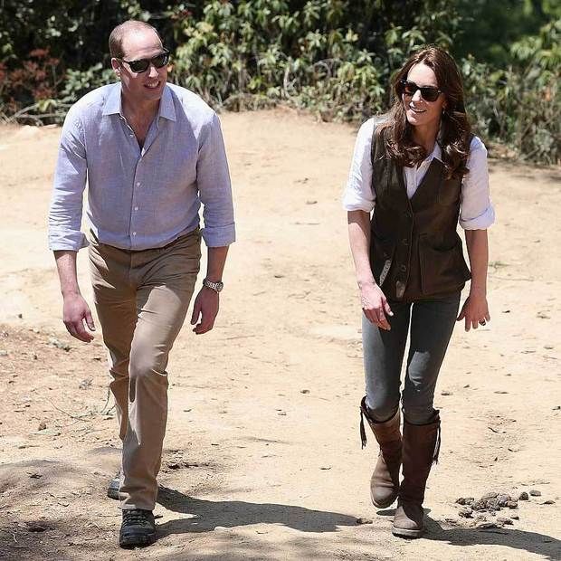 William and Kate set out on a six-hour hike April 15.
<br>
Photo: Getty Images