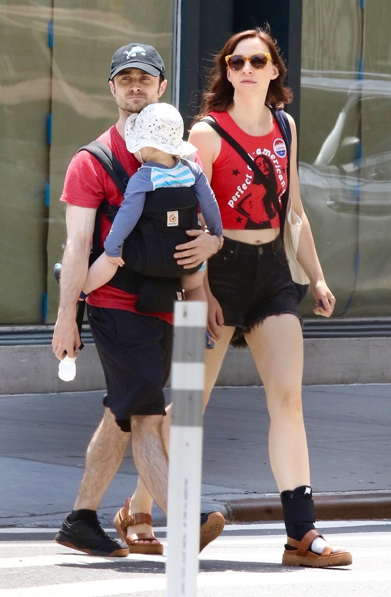 Daniel Radcliffe, Erin Darke, and their son