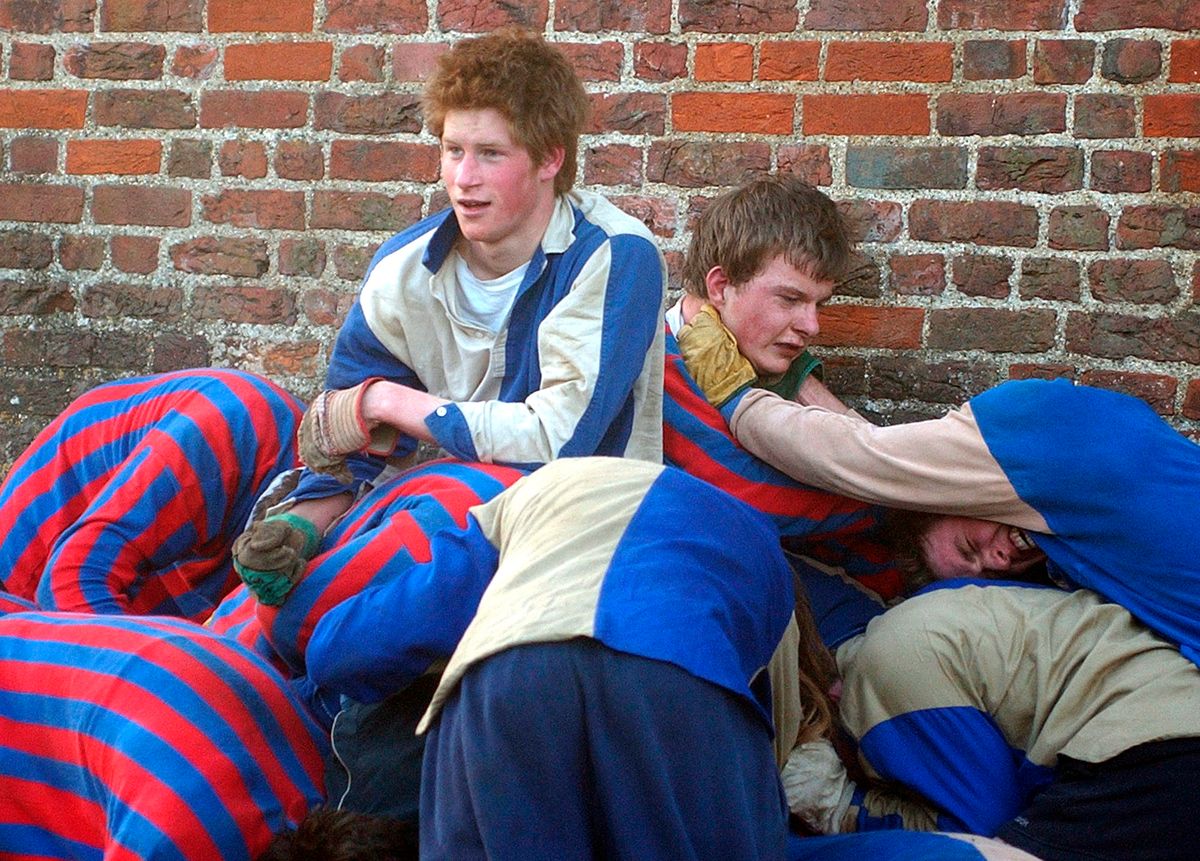 Prince Harry has said sports became his refuge at Eton College, where he struggled academically following the death of Princess Diana.