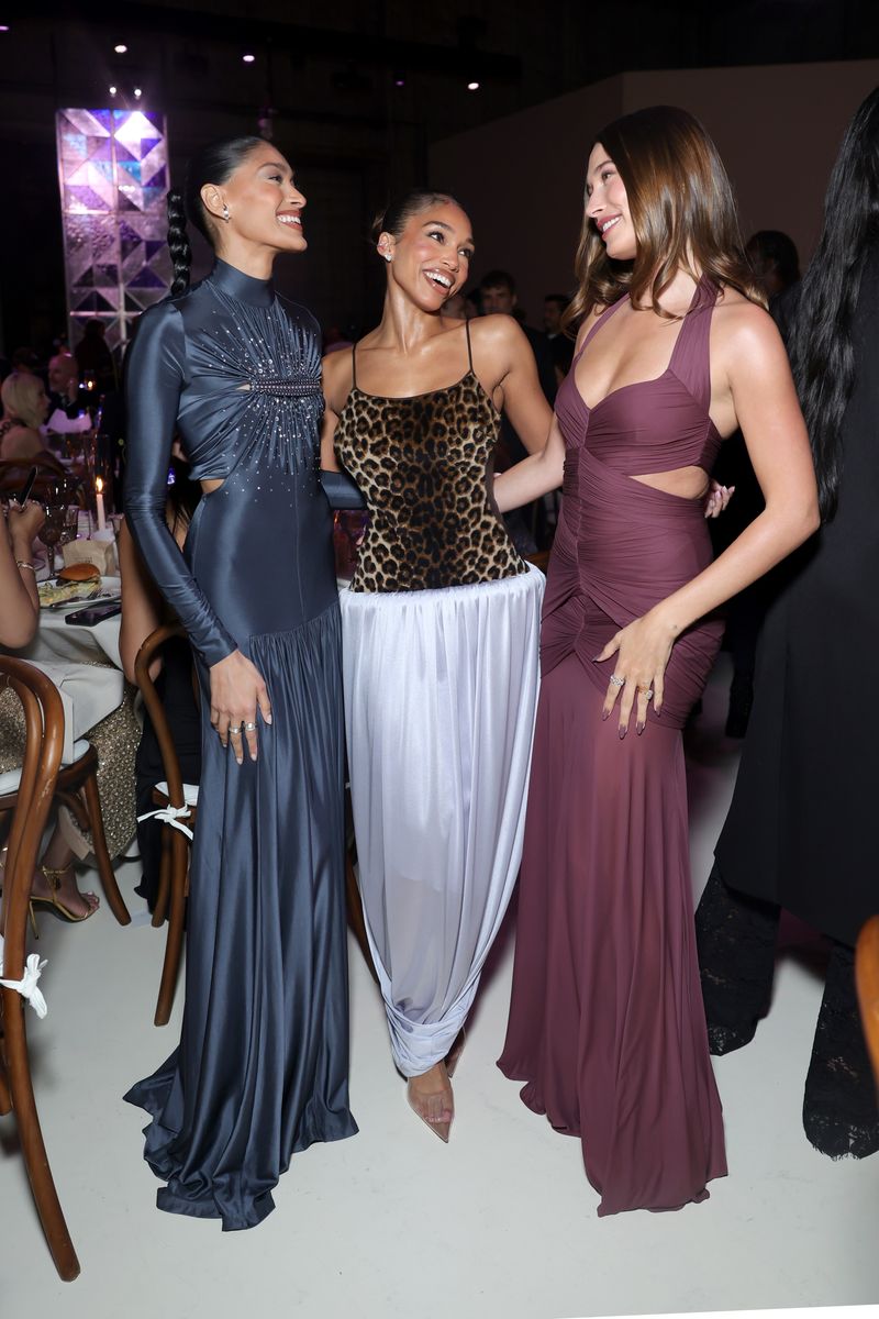 In 2025, Lori Harvey looks stunning. In this photo she is joined by friends Pritika Swarup and Hailey Bieber at the Fashion Trust U.S. Awards 2025 in Los Angeles