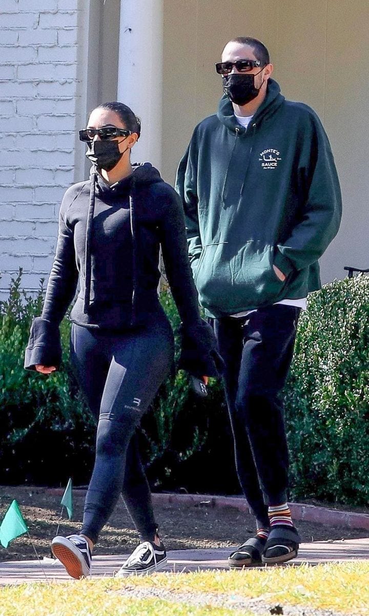 Kim Kardashian and Pete Davidson visit a friend’s house in Beverly Hills amid his LA house hunt