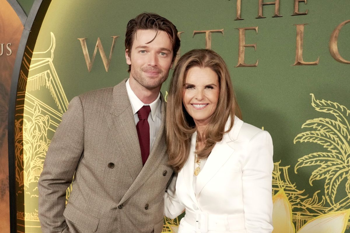 Maria Shriver and Patrick Schwarzenegger at the premiere of 'The White Lotus'