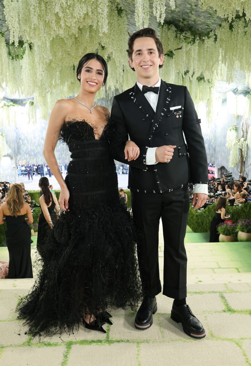She wore Oscar de La Renta, while he wore Thom Browne