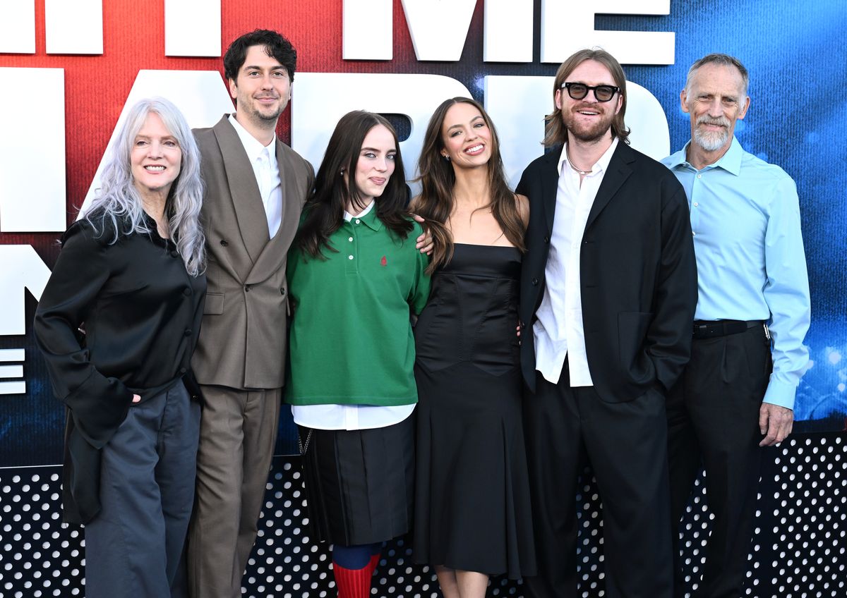 Maggie Baird, Nat Wolff, Billie Eilish, Claudia Sulewski, Finneas and Patrick O'Connell at the "Billie Eilish - Hit Me Hard And Soft: The Tour (Live in 3D)"
