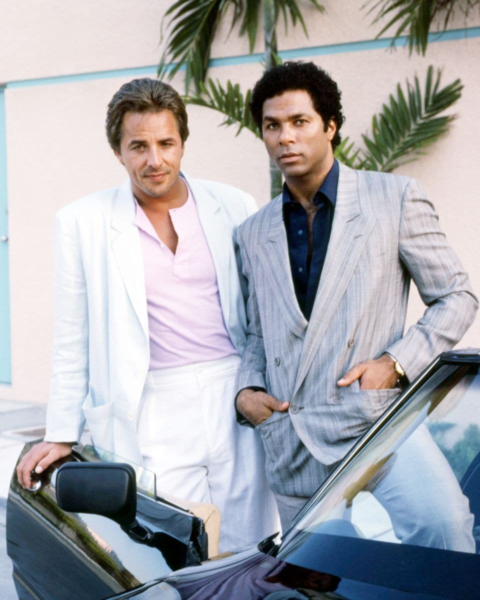  Don Johnson and Philip Michael Thomas, as detectives James 'Sonny' Crockett and Ricardo Tubbs