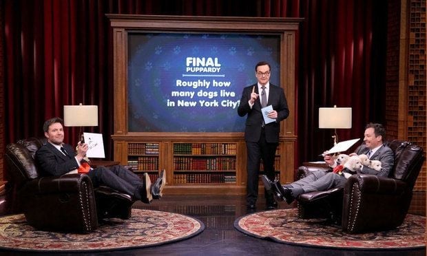 The Batman actor was crowned the puppy champion after a "Pup Quiz" trivia game.
<br>
Photo: Andrew Lipovsky/NBC