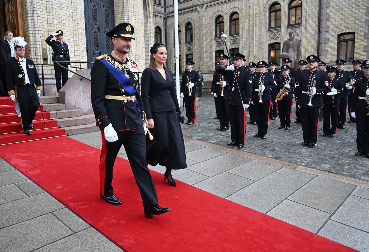 King Haakon VIII of Norway and Crown Princess Ingrid Alexandra attend The State Opening Of The 171st Storting at Storting on October 2, 2026 in Oslo