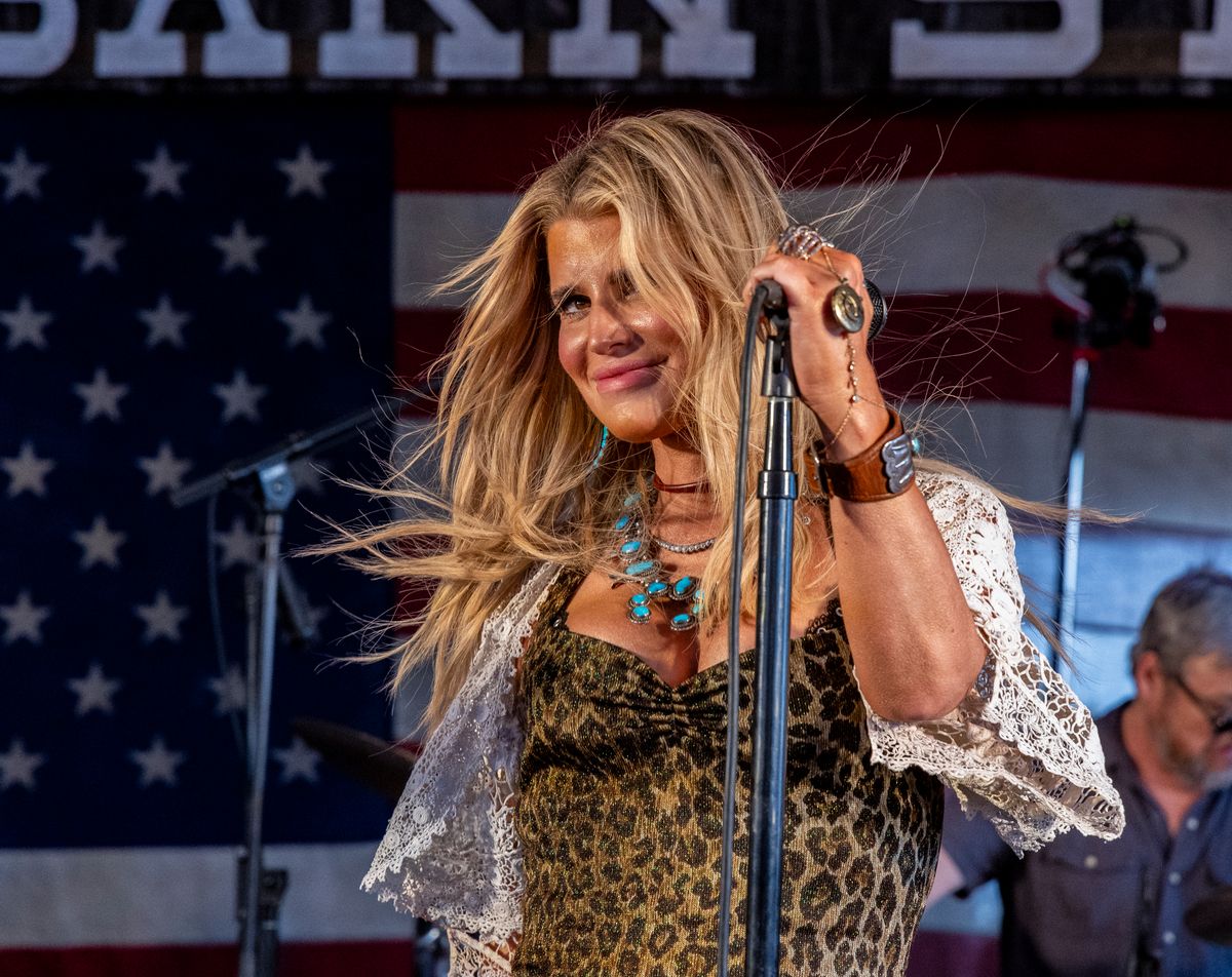 Jessica Simpson performs a surprise set during Luck Reunion at Luck Ranch on March 13, 2025 in Spicewood, Texas. (Photo by Gary Miller/Getty Images for Shock Ink)