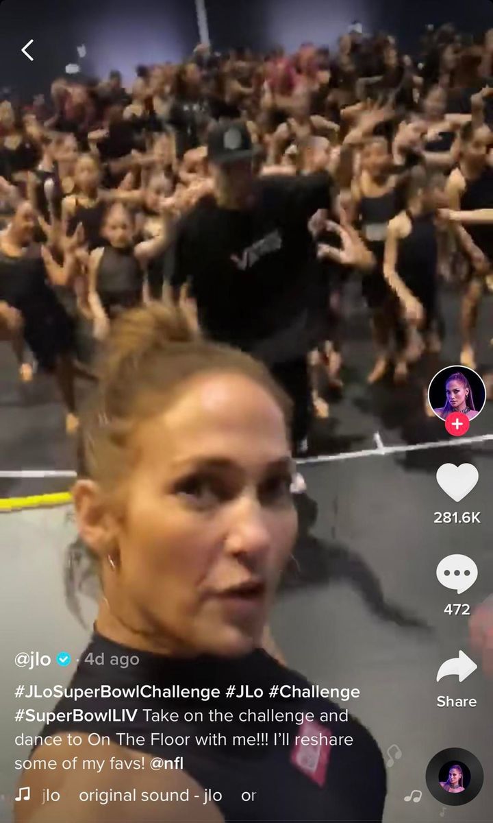 Jennifer Lopez on Tik Tok