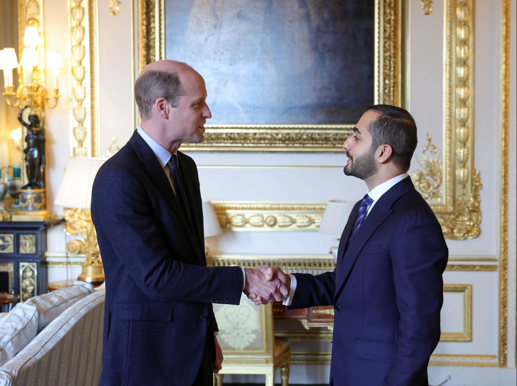 Prince Sayyid Theyazin bin Haitham Al Said at Windsor Castle with Prince William in November 2023.