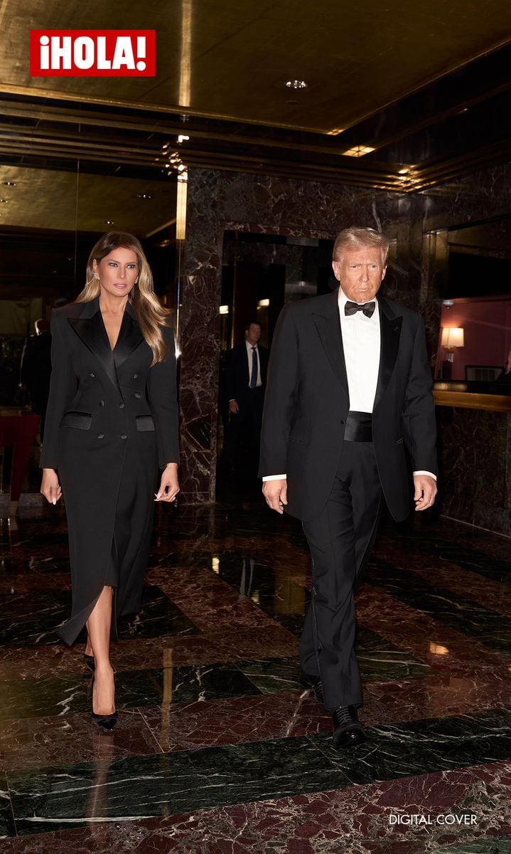 Melania and Donald Trump behind the scenes as they prepare to attend the Al Smith Dinner for Catholic Charities in New York.