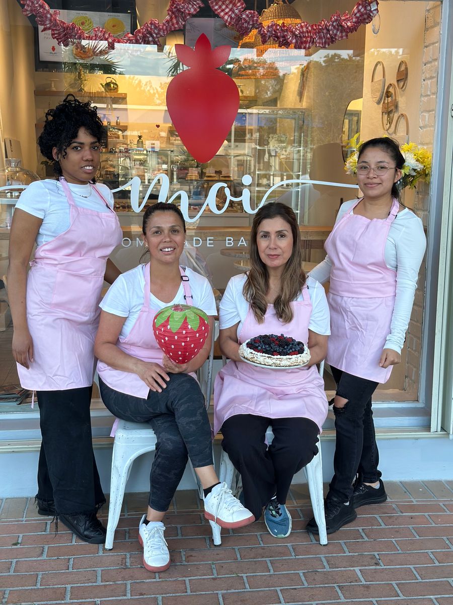 The Cubas sisters with their team at Moi Bakery in South Miami