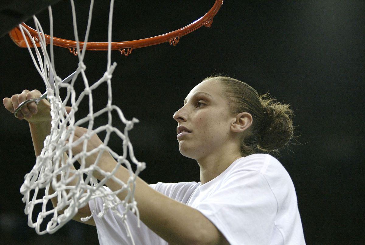 Before becoming the WNBA’s all-time leading scorer, Diana Taurasi built a championship legacy at UConn, leading the Huskies to three consecutive NCAA titles from 2002 to 2004.