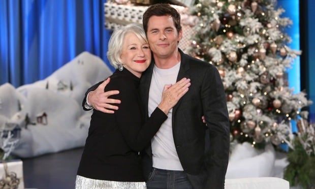 James Marsden got a special surprise by Helen during his appearance on <i>The Ellen DeGeneres Show</i>.
Photo: Michael Rozman/Warner Bros.