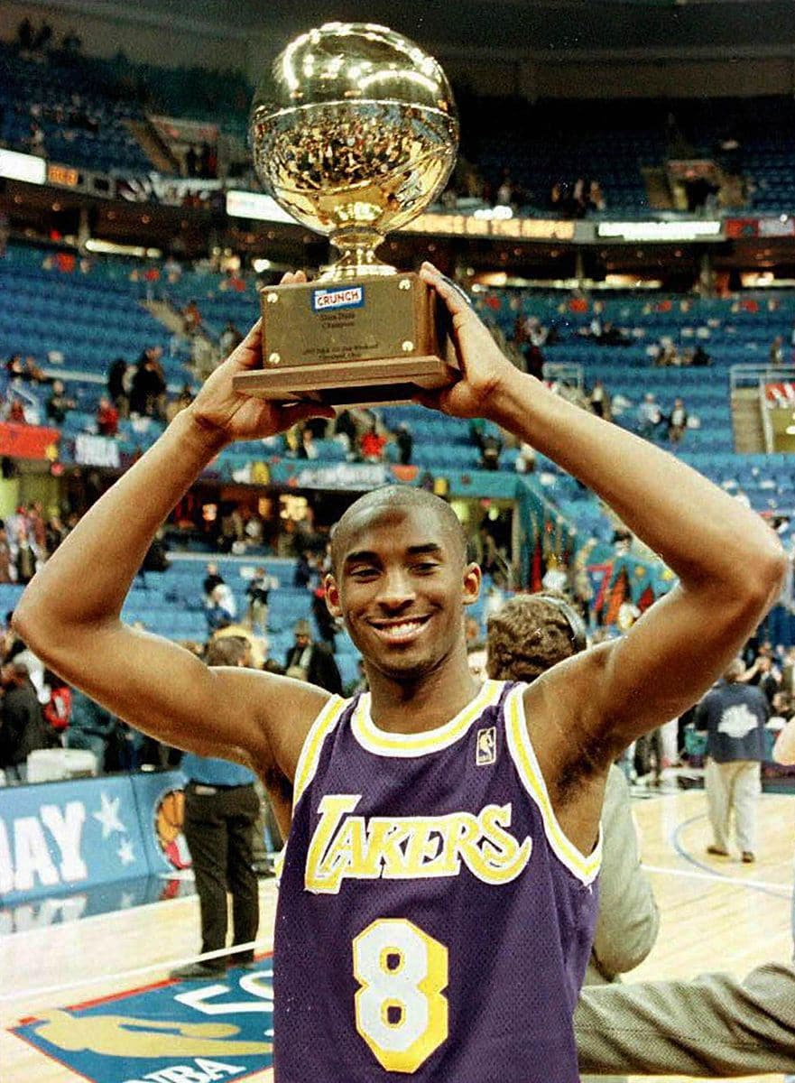 Over two decades with the Lakers, Kobe won five NBA championships, earned 18 All-Star selections, and was crowned league MVP in the 2007–2008 season. 