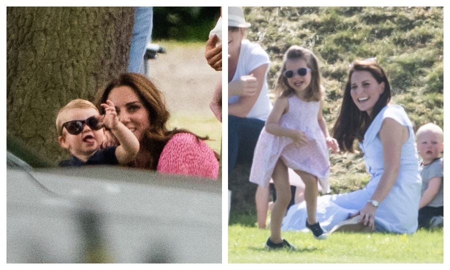 Like brother, like sister: Cheeky Prince Louis channels Princess Charlotte at first polo match