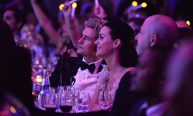 <a href="https://us.hellomagazine.com/tags/1/orlando-bloom/"><strong>Orlando Bloom</strong></a> and girlfriend Katy enjoyed the charity evening side by side.
Photo: Getty Images