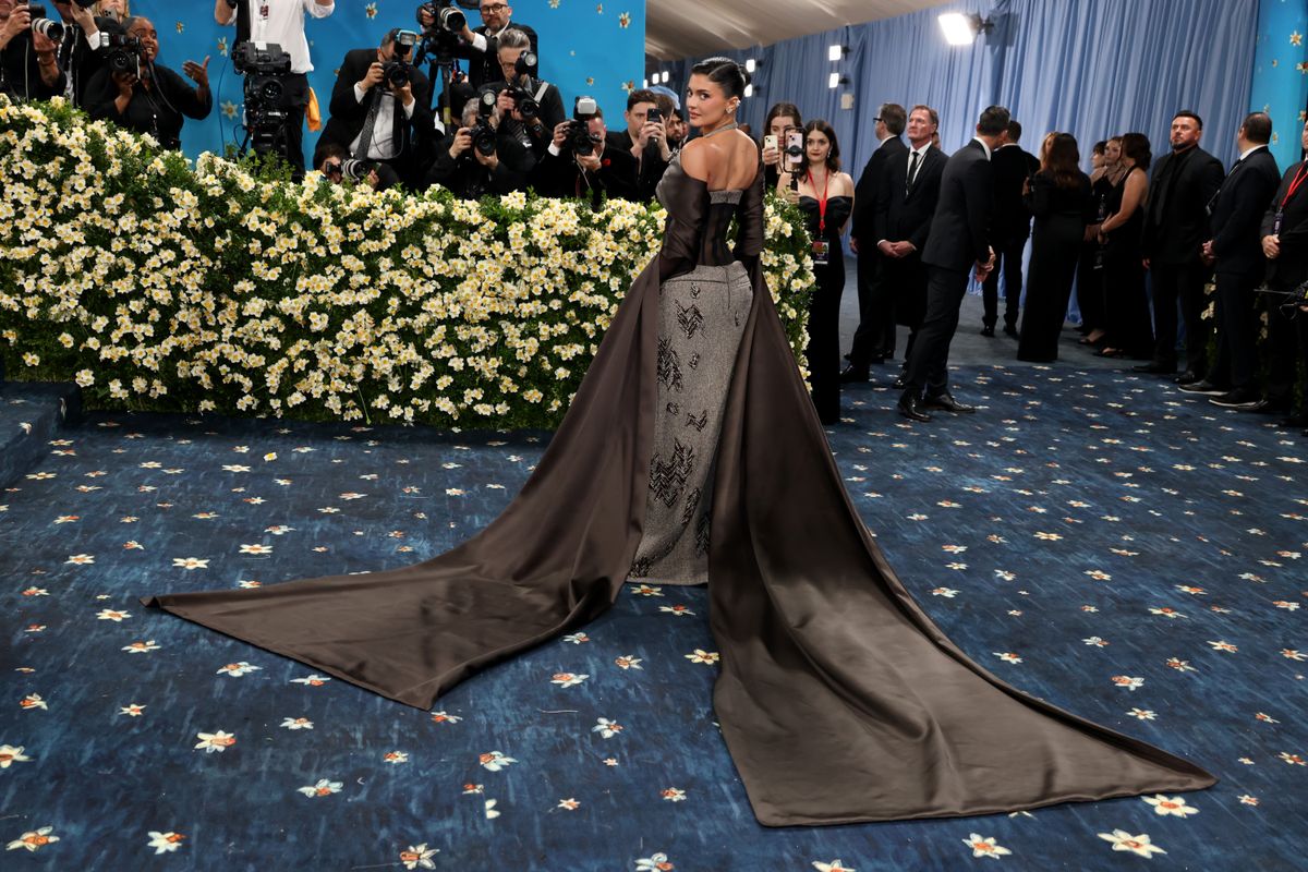 Kylie Jenner attends the 2025 Met Gala Celebrating "Superfine: Tailoring Black Style" at Metropolitan Museum of Art on May 05, 2025 in New York City.  (Photo by John Shearer/WireImage)