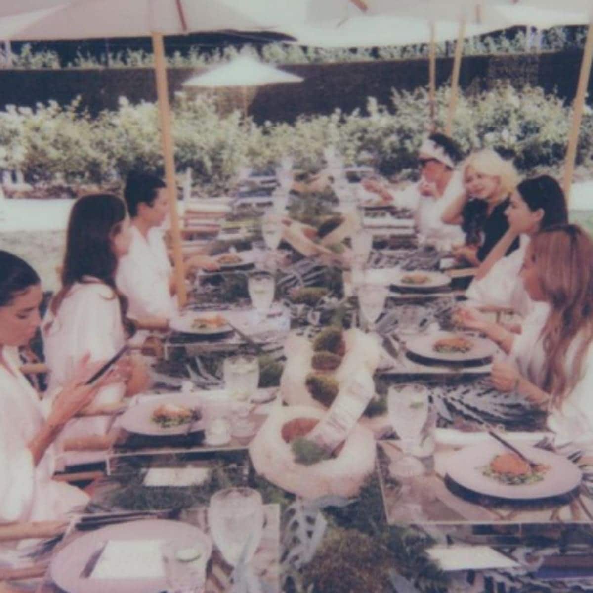 Kourtney Kardashian polaroid Poosh event