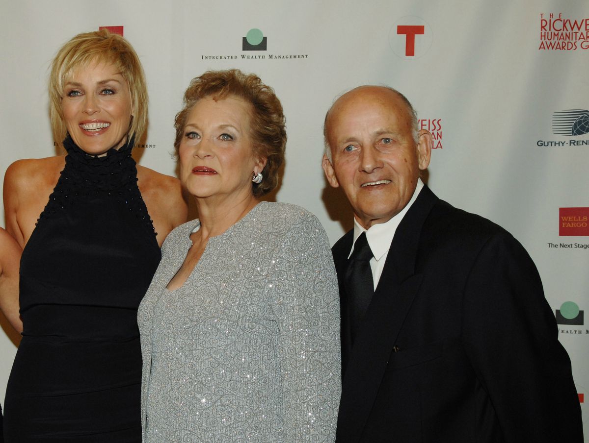 Sharon Stone, Dorothy Stone and Joseph Stone during The 2007 Rick Weiss Humanitarian Awards 