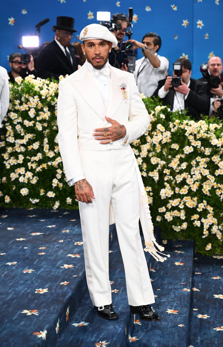 Lewis Hamilton attending the Metropolitan Museum of Art Costume Institute Benefit Gala 2025