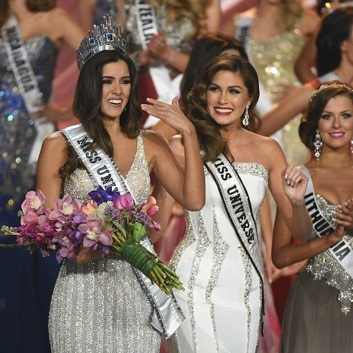 The crowning moment!
And of course the highlight of the competition was the dramatic moment Miss Colombia, Paulina Vega, was crowned Miss Universe, while Miss USA Nia Sanchez came in as first runner up.
Photo: Getty Images