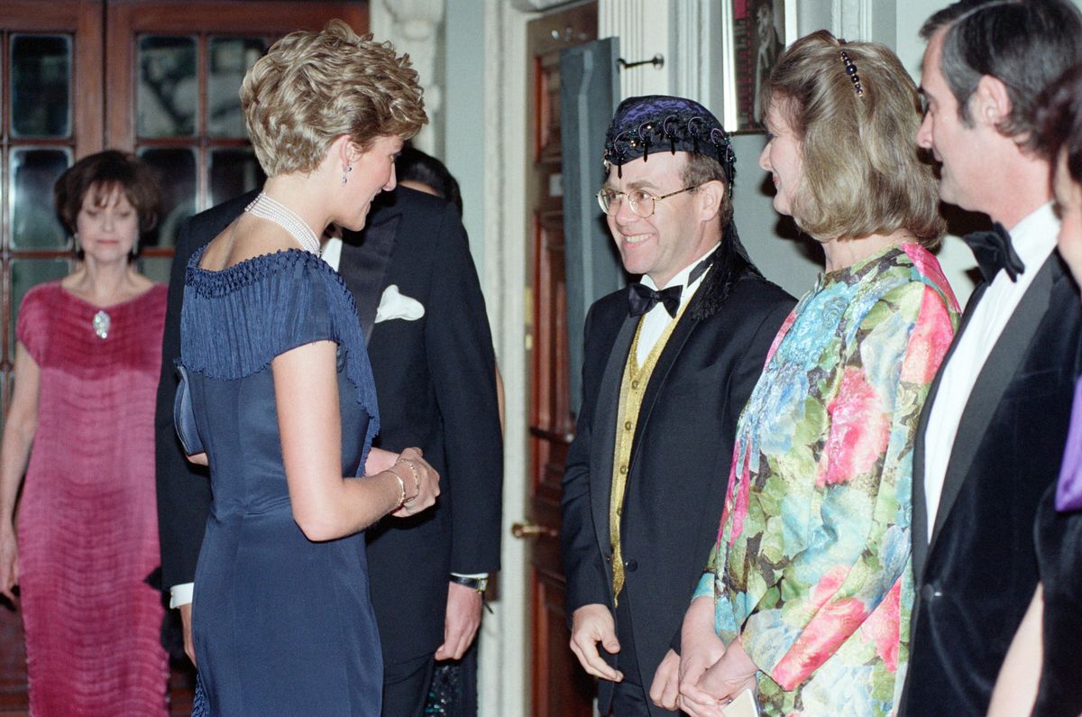Elton and Princess Diana in 1991