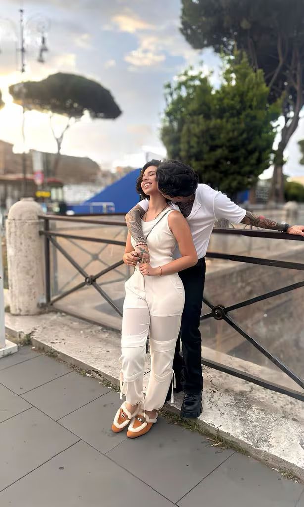 Christian Nodal and Ángela Aguilar 