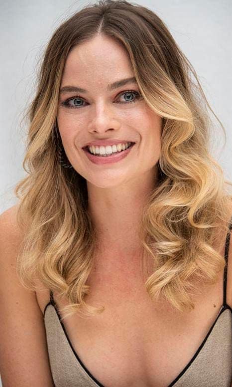 Margot Robbie en la conferencia de prensa